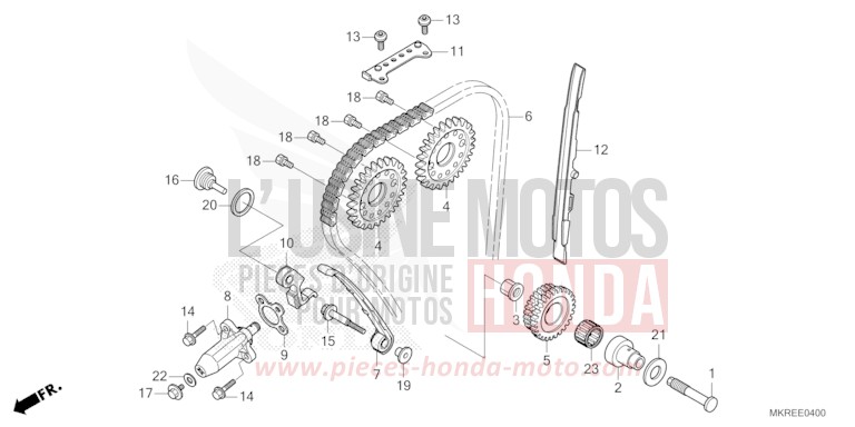 CHAINE A CAMES/TENDEUR de CBR1000RR SP SP1 SP2 MAT PEARL MORION BLACK (NHC33) 2024